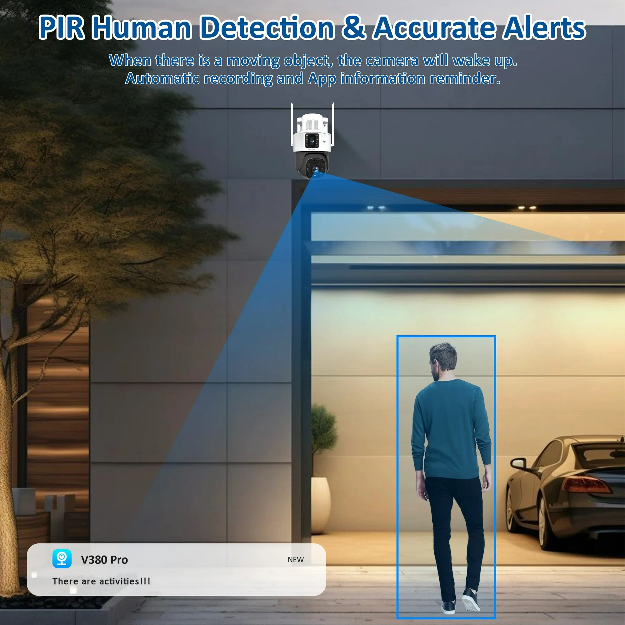 Xorlink Cámara de Seguridad Solar de 4K/8MP, Cámara Exterior Inalámbrica con Vista de 360° - Imagen 2