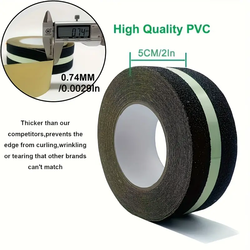 Cinta Antideslizante que Brilla en la Oscuridad, 118.11 pulgadas x 1.97 pulgadas - Perfecta para Peldaños de Escaleras, Mejora el Interior y Exterior - Imagen 3