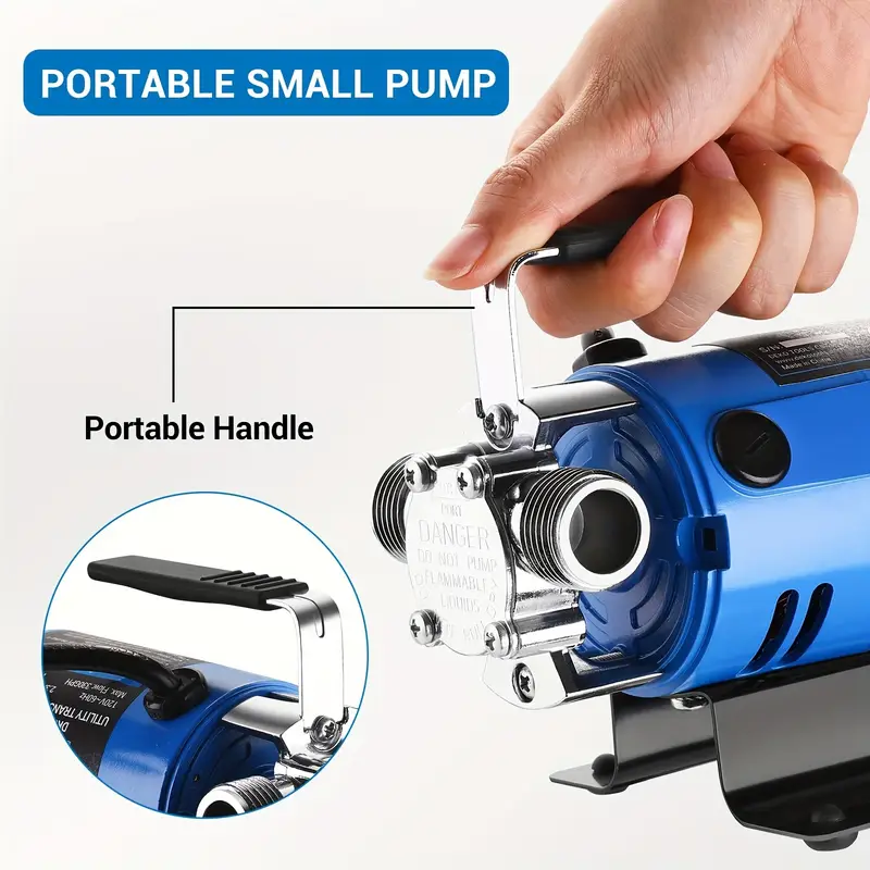 Bomba de agua eléctrica DEKOPRO 120V con cable de 6 pies | Motor potente utilizado durante 300 horas. - Imagen 2